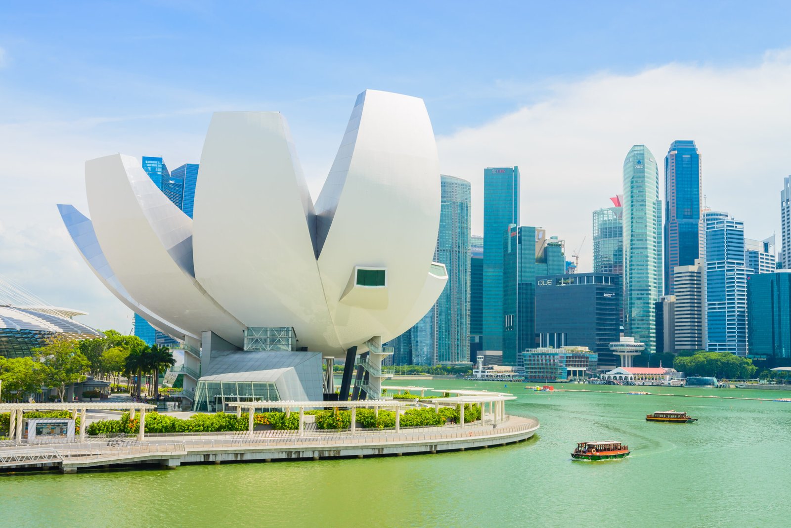 SINGAPORE - JULY 16, 2015: view of Marina Bay. Marina Bay is one of the most famous tourist attraction in Singapore.